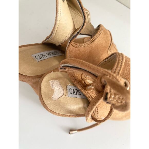 Cape Robbin Women's Shoes Drew High Heel Size 7 Camel Faux Suede - Picture 5 of 6